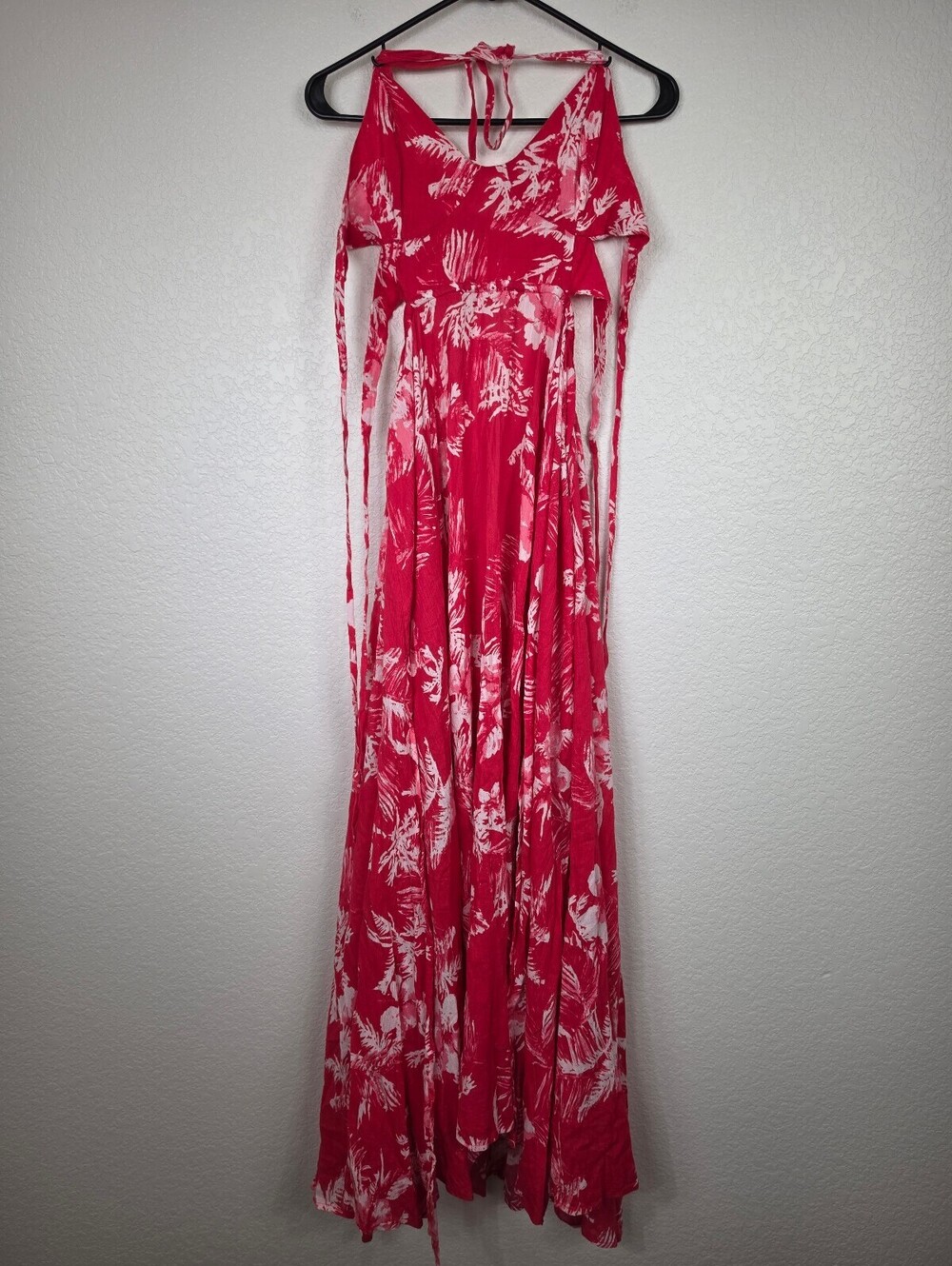 Free People Cotton Floral Red Maxi Endless Summer Dress